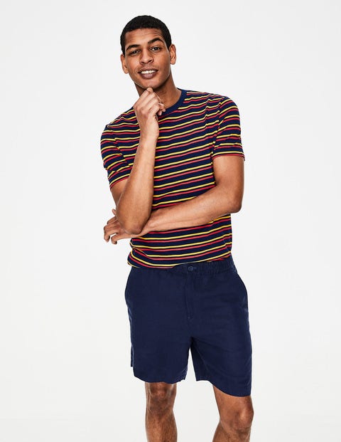 Linen Drawstring Shorts - Light Navy Linen Drawstring Shorts - Light Navy