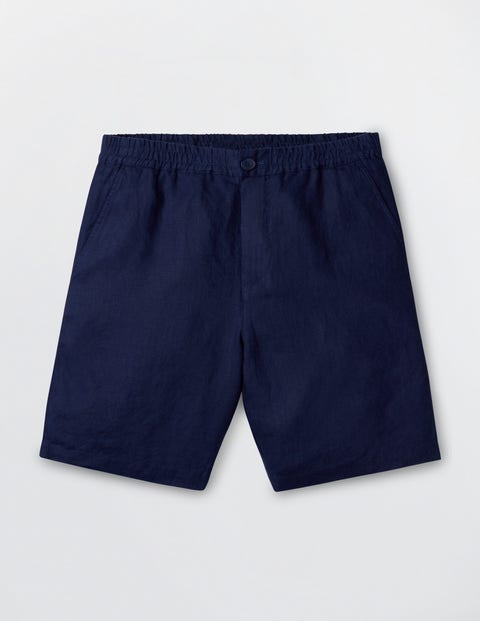 Linen Drawstring Shorts - Light Navy Linen Drawstring Shorts - Light Navy
