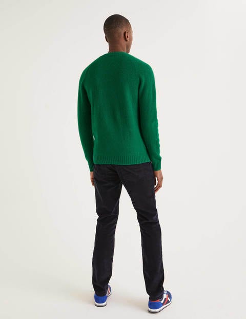 Aldgate Brushed Crew Neck - Green Baize Aldgate Brushed Crew Neck - Green Baize
