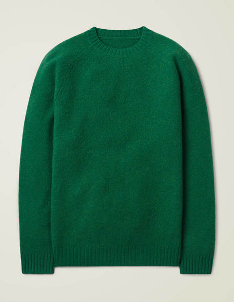 Aldgate Brushed Crew Neck - Green Baize Aldgate Brushed Crew Neck - Green Baize