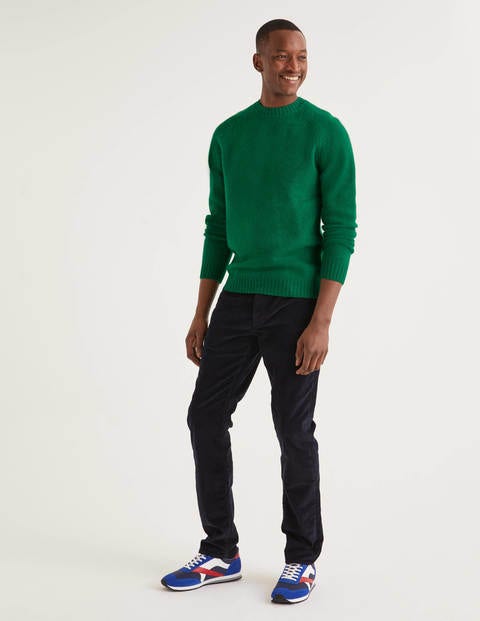Aldgate Brushed Crew Neck - Green Baize Aldgate Brushed Crew Neck - Green Baize