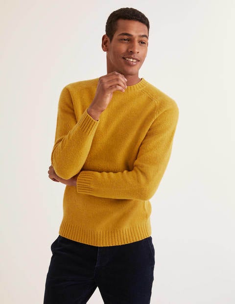 Aldgate Brushed Crew Neck - Saffron Aldgate Brushed Crew Neck - Saffron