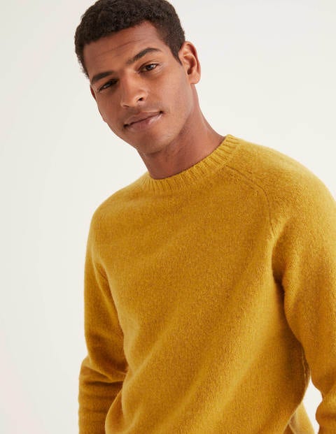 Aldgate Brushed Crew Neck - Saffron Aldgate Brushed Crew Neck - Saffron
