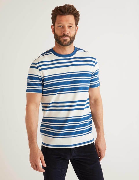 T-Shirt Rayé Rétro - Rayé mini écru/saphir T-Shirt Rayé Rétro - Rayé mini écru/saphir