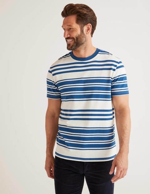 T-Shirt Rayé Rétro - Rayé mini écru/saphir T-Shirt Rayé Rétro - Rayé mini écru/saphir
