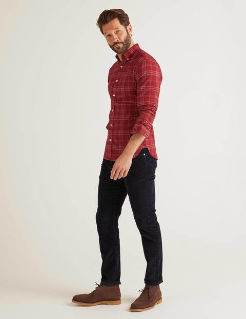 Slim Fit Overdye Shirt - Sumac Slim Fit Overdye Shirt - Sumac