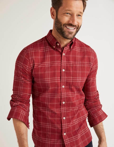 Slim Fit Overdye Shirt - Sumac Slim Fit Overdye Shirt - Sumac