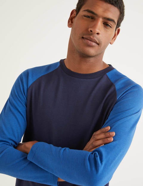 Long Sleeve Raglan T-shirt - Blues Multi Long Sleeve Raglan T-shirt - Blues Multi