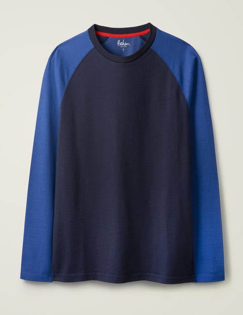 Long Sleeve Raglan T-shirt - Blues Multi Long Sleeve Raglan T-shirt - Blues Multi