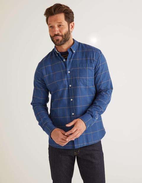 Flannel Shirt - Sapphire Puppytooth Flannel Shirt - Sapphire Puppytooth