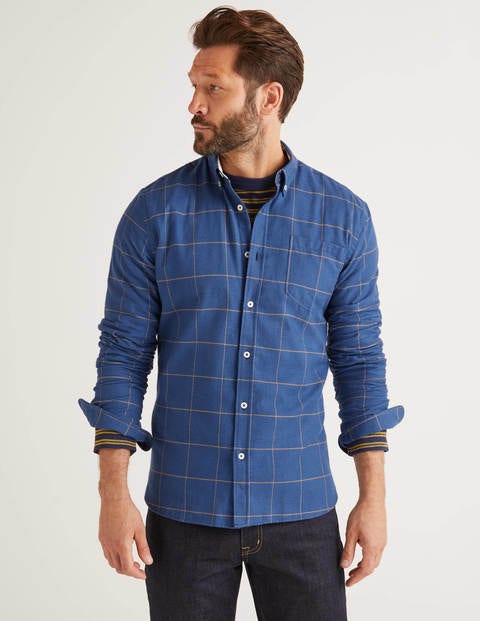 Flannel Shirt - Sapphire Puppytooth Flannel Shirt - Sapphire Puppytooth