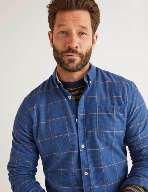 Flannel Shirt - Sapphire Puppytooth Flannel Shirt - Sapphire Puppytooth