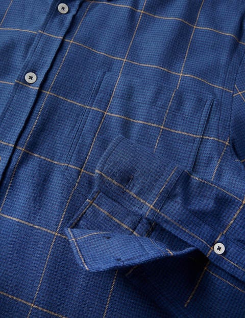 Flannel Shirt - Sapphire Puppytooth Flannel Shirt - Sapphire Puppytooth