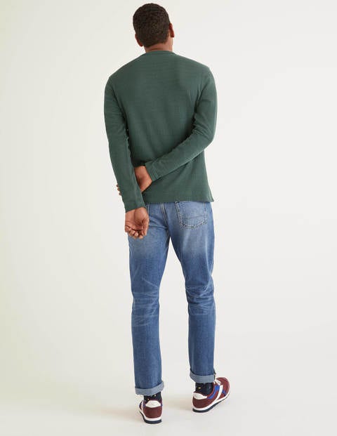 Long Sleeve Double Face Crew - Richmond Green Long Sleeve Double Face Crew - Richmond Green