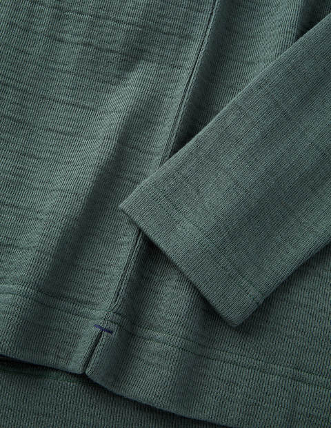 Long Sleeve Double Face Crew - Richmond Green Long Sleeve Double Face Crew - Richmond Green