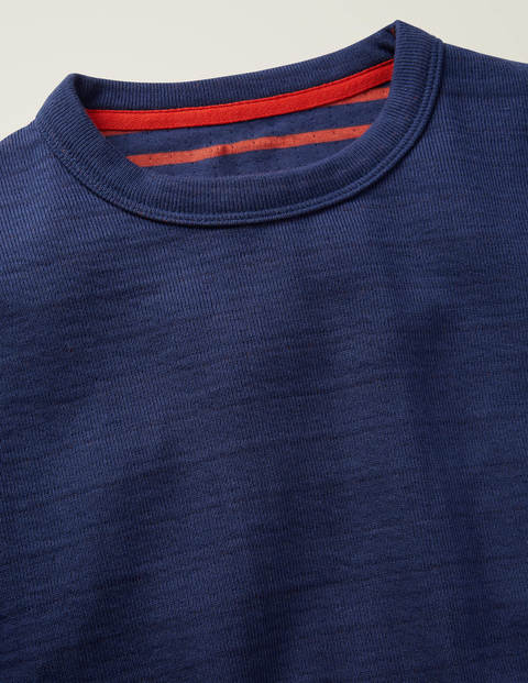 Long Sleeve Double Face Crew - Light Navy Long Sleeve Double Face Crew - Light Navy