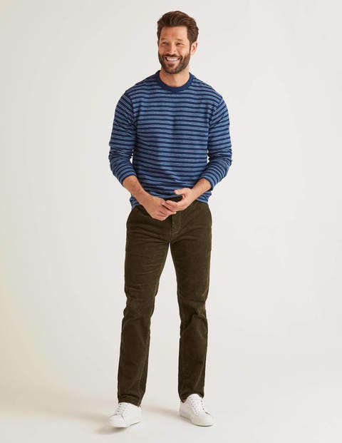 Long Sleeve Textured Crew - Dusk Blue/Navy Stripe Long Sleeve Textured Crew - Dusk Blue/Navy Stripe