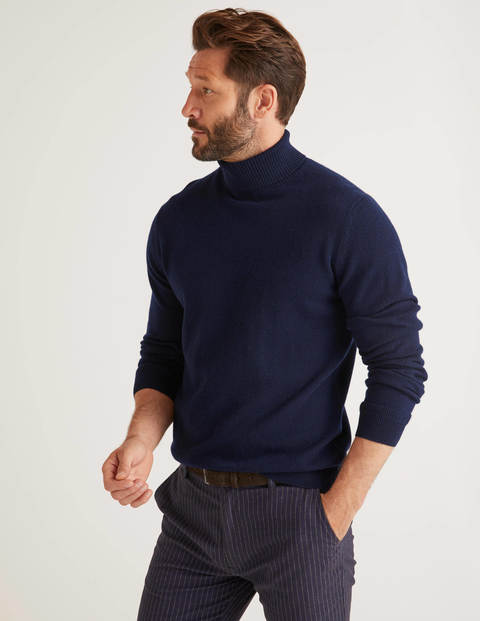 Pull Col Roulé En Cachemire - Bleu marine Pull Col Roulé En Cachemire - Bleu marine