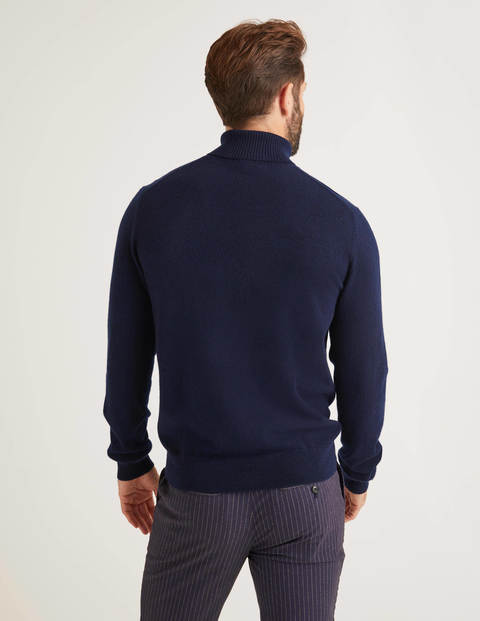 Pull Col Roulé En Cachemire - Bleu marine Pull Col Roulé En Cachemire - Bleu marine