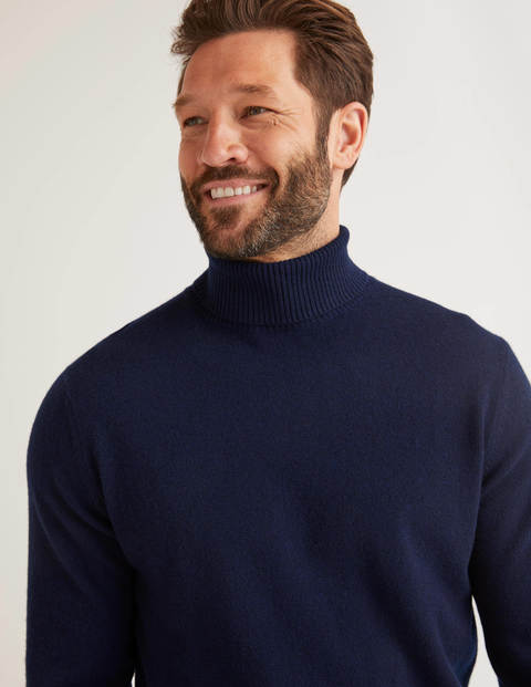 Pull Col Roulé En Cachemire - Bleu marine Pull Col Roulé En Cachemire - Bleu marine