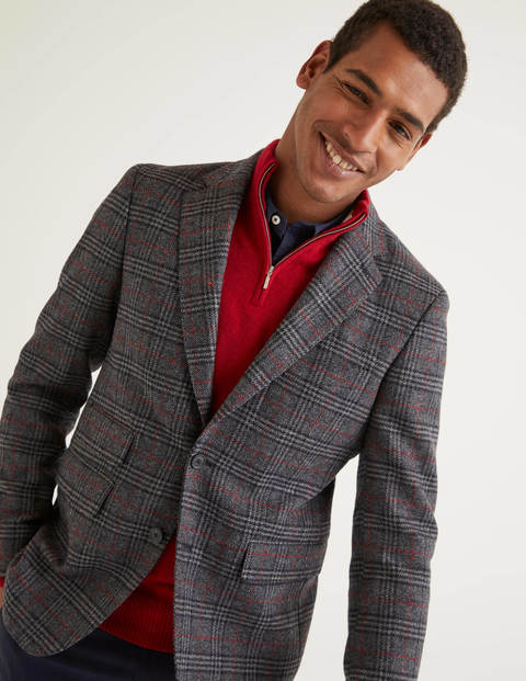 Middleham Tweed Blazer - Grey/Red Prince of Wales Middleham Tweed Blazer - Grey/Red Prince of Wales