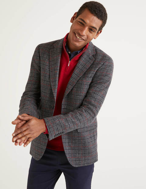 Middleham Tweed Blazer - Grey/Red Prince of Wales Middleham Tweed Blazer - Grey/Red Prince of Wales