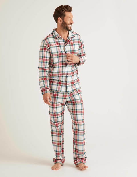 Brushed Cotton Pyjama Set - Multi Check Brushed Cotton Pyjama Set - Multi Check