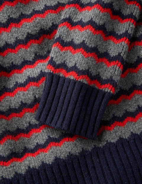 Pull Col Ras Du Cou À Chevrons Galloway - Bleu marine multi Pull Col Ras Du Cou À Chevrons Galloway - Bleu marine multi