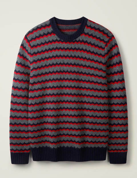 Pull Col Ras Du Cou À Chevrons Galloway - Bleu marine multi Pull Col Ras Du Cou À Chevrons Galloway - Bleu marine multi