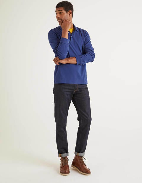 Long Sleeve Polo - Space Blue Long Sleeve Polo - Space Blue