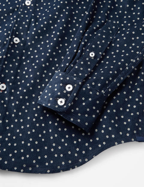 Cord Print Shirt - Navy Blue Daisy Cord Print Shirt - Navy Blue Daisy