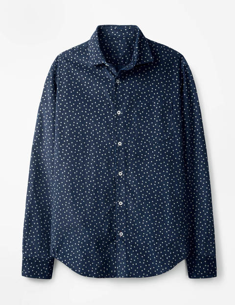 Cord Print Shirt - Navy Blue Daisy Cord Print Shirt - Navy Blue Daisy