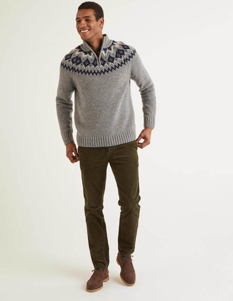 Fair Isle Half-Zip - Grey Fair Isle Half-Zip - Grey