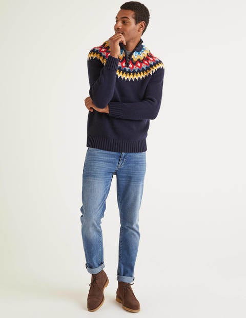 Fair Isle Half-Zip - Navy Fair Isle Half-Zip - Navy