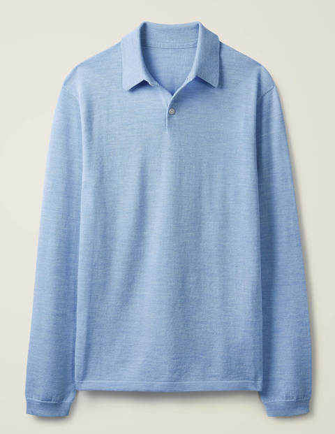 Polo Amberley En Maille - Bleu glacier chiné Polo Amberley En Maille - Bleu glacier chiné