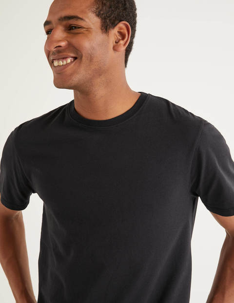 Vorgewaschenes T-Shirt - Schwarz Vorgewaschenes T-Shirt - Schwarz