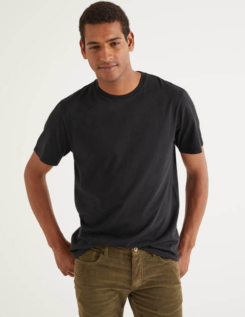 Vorgewaschenes T-Shirt - Schwarz Vorgewaschenes T-Shirt - Schwarz
