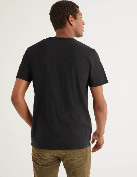 Vorgewaschenes T-Shirt - Schwarz Vorgewaschenes T-Shirt - Schwarz