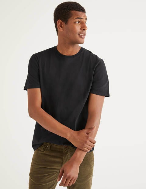Vorgewaschenes T-Shirt - Schwarz Vorgewaschenes T-Shirt - Schwarz