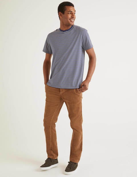 Washed T-Shirt - Navy/Ivory Stripe Washed T-Shirt - Navy/Ivory Stripe