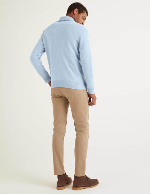 Cashmere Half-Zip - Ice Blue Heather Cashmere Half-Zip - Ice Blue Heather