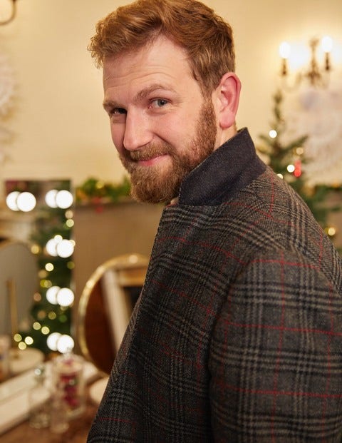 Middleham Tweed Blazer - Grey/Red Prince of Wales Middleham Tweed Blazer - Grey/Red Prince of Wales