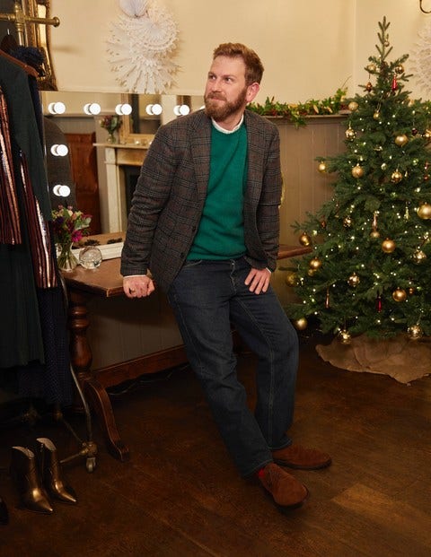 Middleham Tweed Blazer - Grey/Red Prince of Wales Middleham Tweed Blazer - Grey/Red Prince of Wales