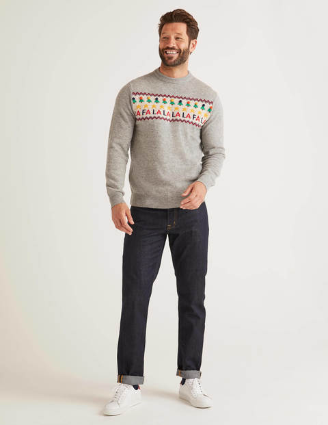 Pull De Noël À Col Rond - Gris Falalala Pull De Noël À Col Rond - Gris Falalala