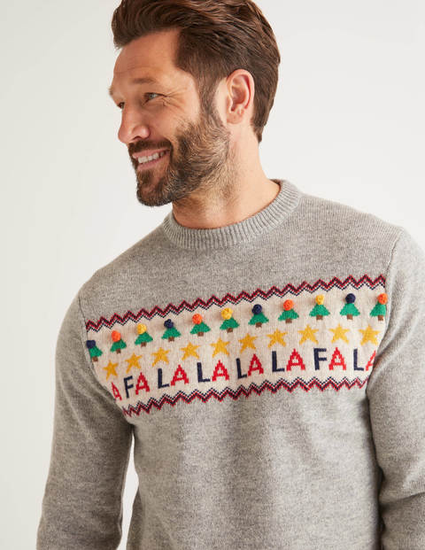 Pull De Noël À Col Rond - Gris Falalala Pull De Noël À Col Rond - Gris Falalala