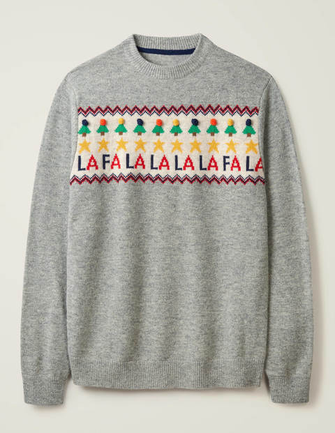Pull De Noël À Col Rond - Gris Falalala Pull De Noël À Col Rond - Gris Falalala