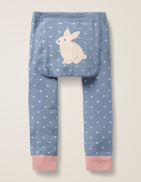 Knitted Leggings - Wren Blue Pin Spot Knitted Leggings - Wren Blue Pin Spot