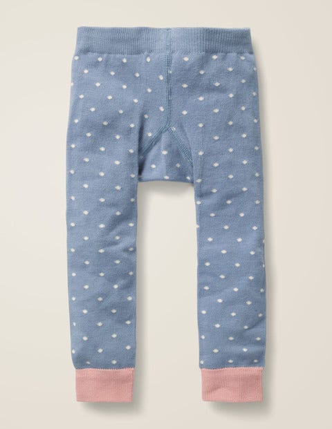 Knitted Leggings - Wren Blue Pin Spot Knitted Leggings - Wren Blue Pin Spot