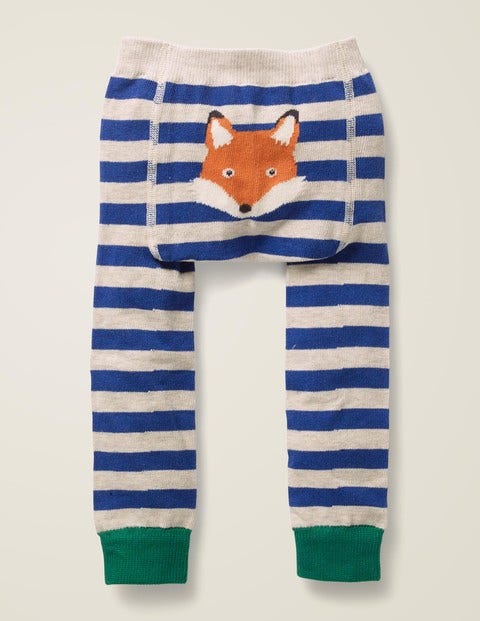 Strick-Leggings - Tiefblau/Hellbeige Meliert Strick-Leggings - Tiefblau/Hellbeige Meliert