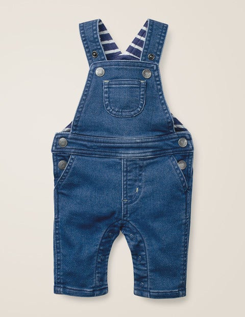 Latzhose Aus Jersey-Denim - Denim-Blau Latzhose Aus Jersey-Denim - Denim-Blau